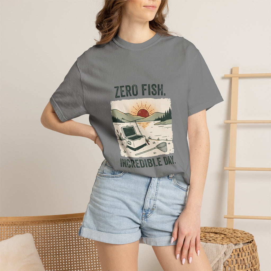Zero Fish. Incredible Day. Funny Fishing T-Shirt