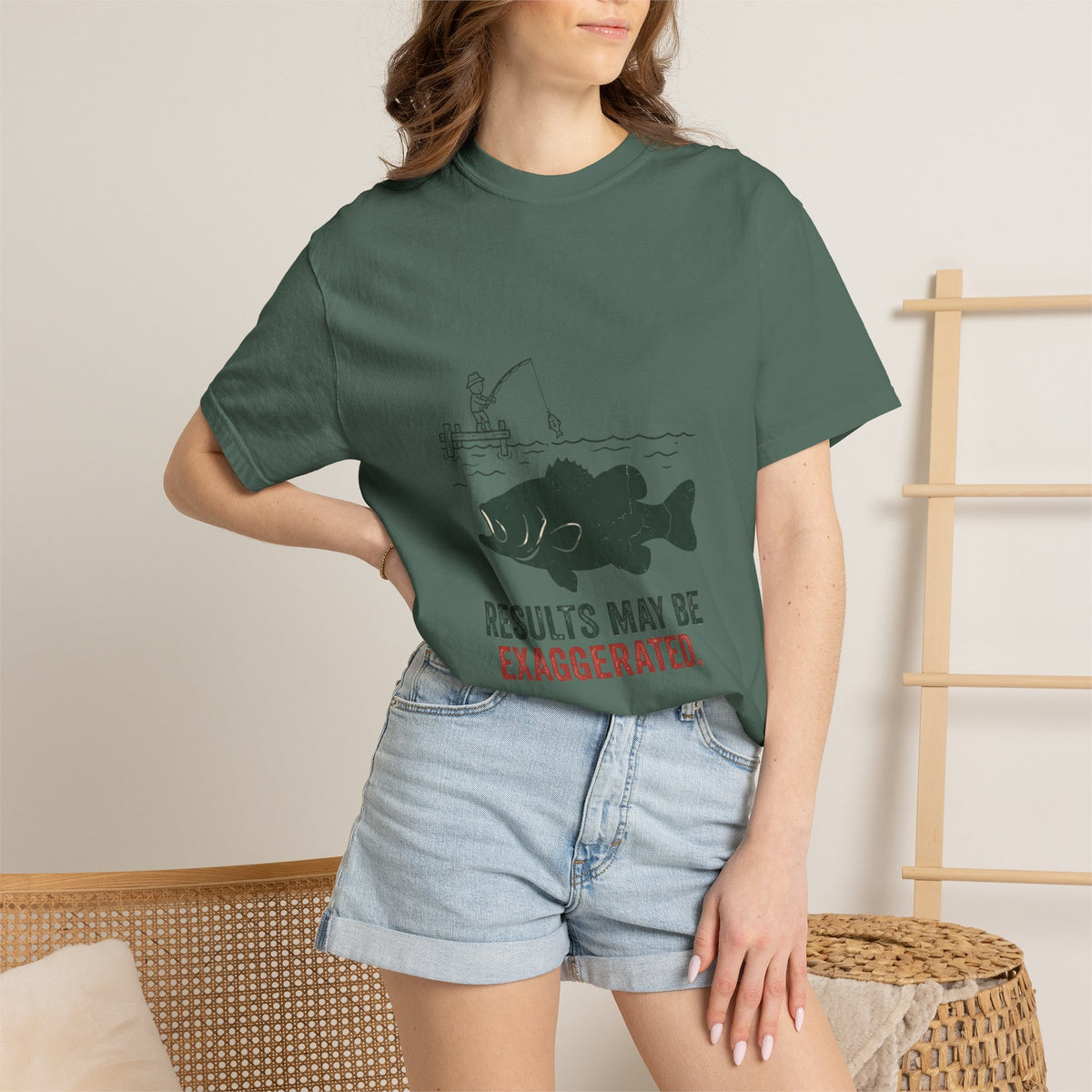 Results May Be Exaggerated Funny Fishing T-Shirt