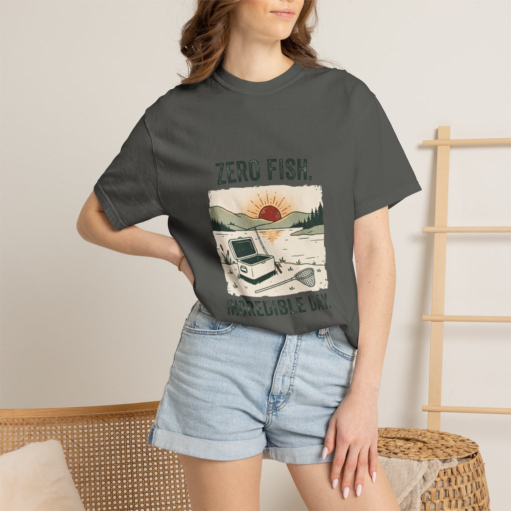 Zero Fish. Incredible Day. Funny Fishing T-Shirt