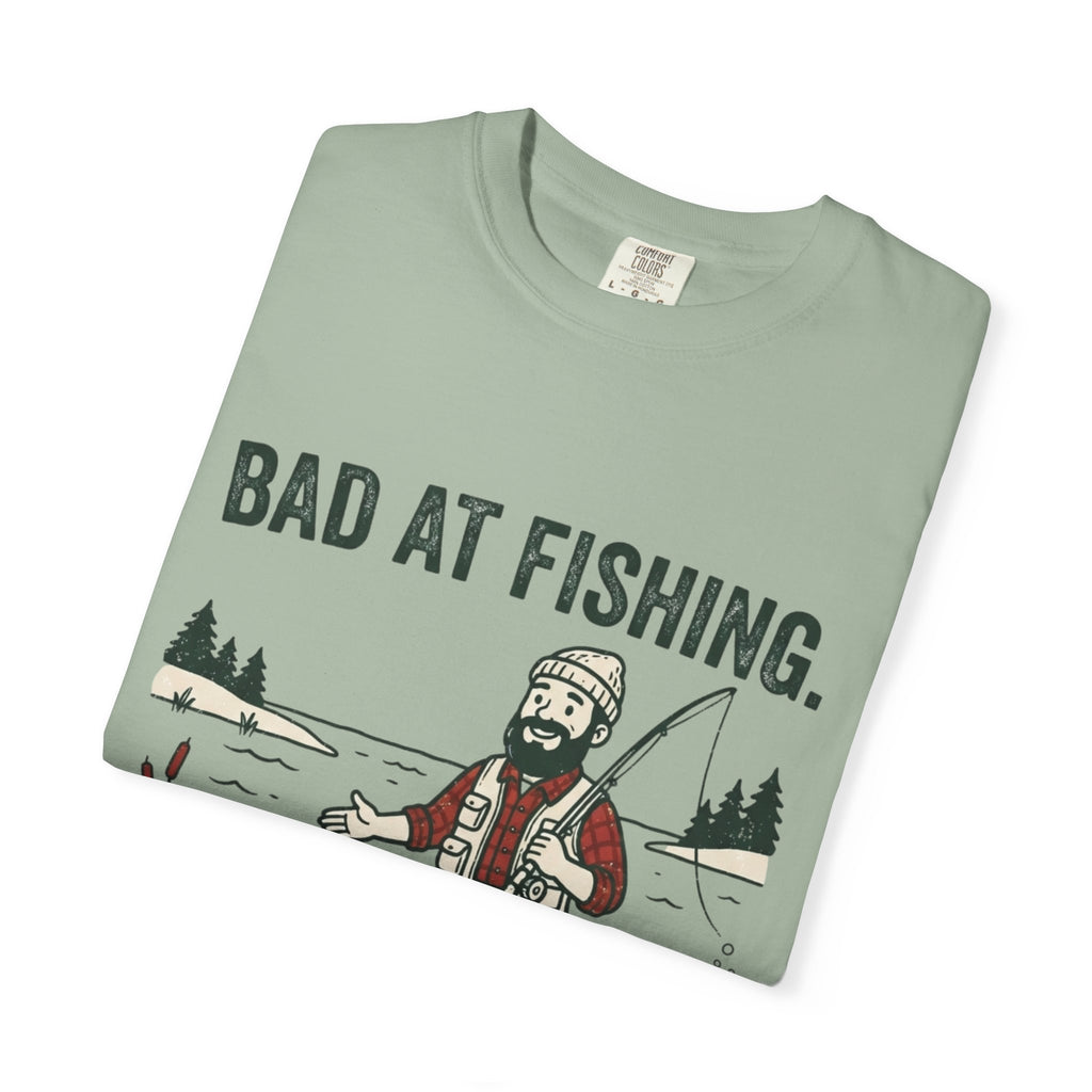 Bad at Fishing. Great at Going Fishing. Funny Fishing T-Shirt