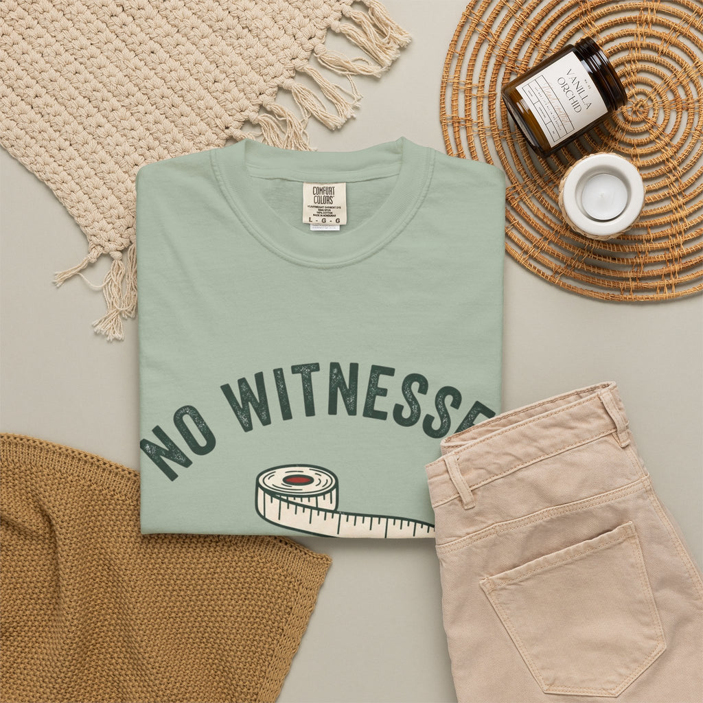 No Witnesses. No Measurements. Funny Fishing T-Shirt