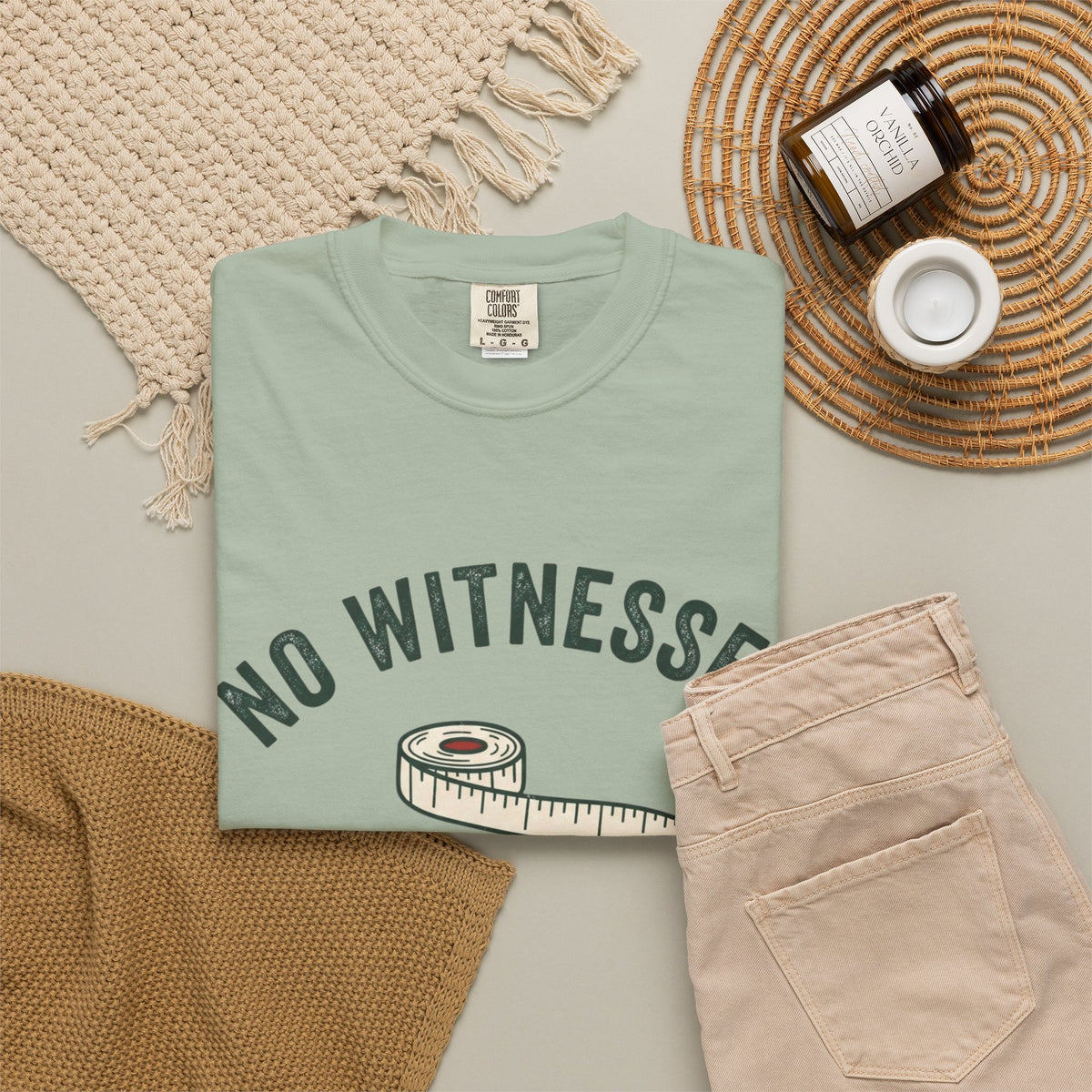 No Witnesses. No Measurements. Funny Fishing T-Shirt