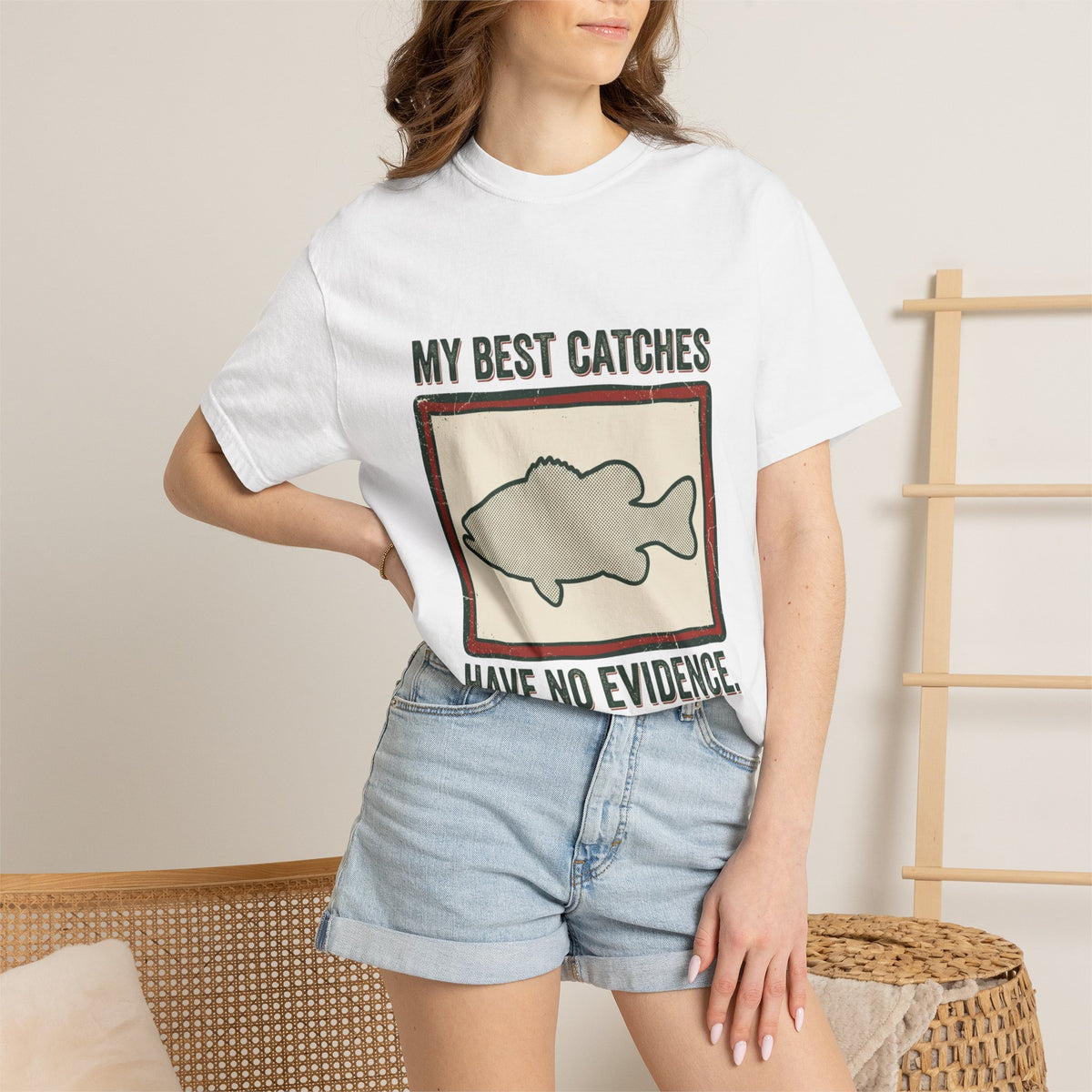 My Best Catches Have No Evidence Funny Fishing T-Shirt