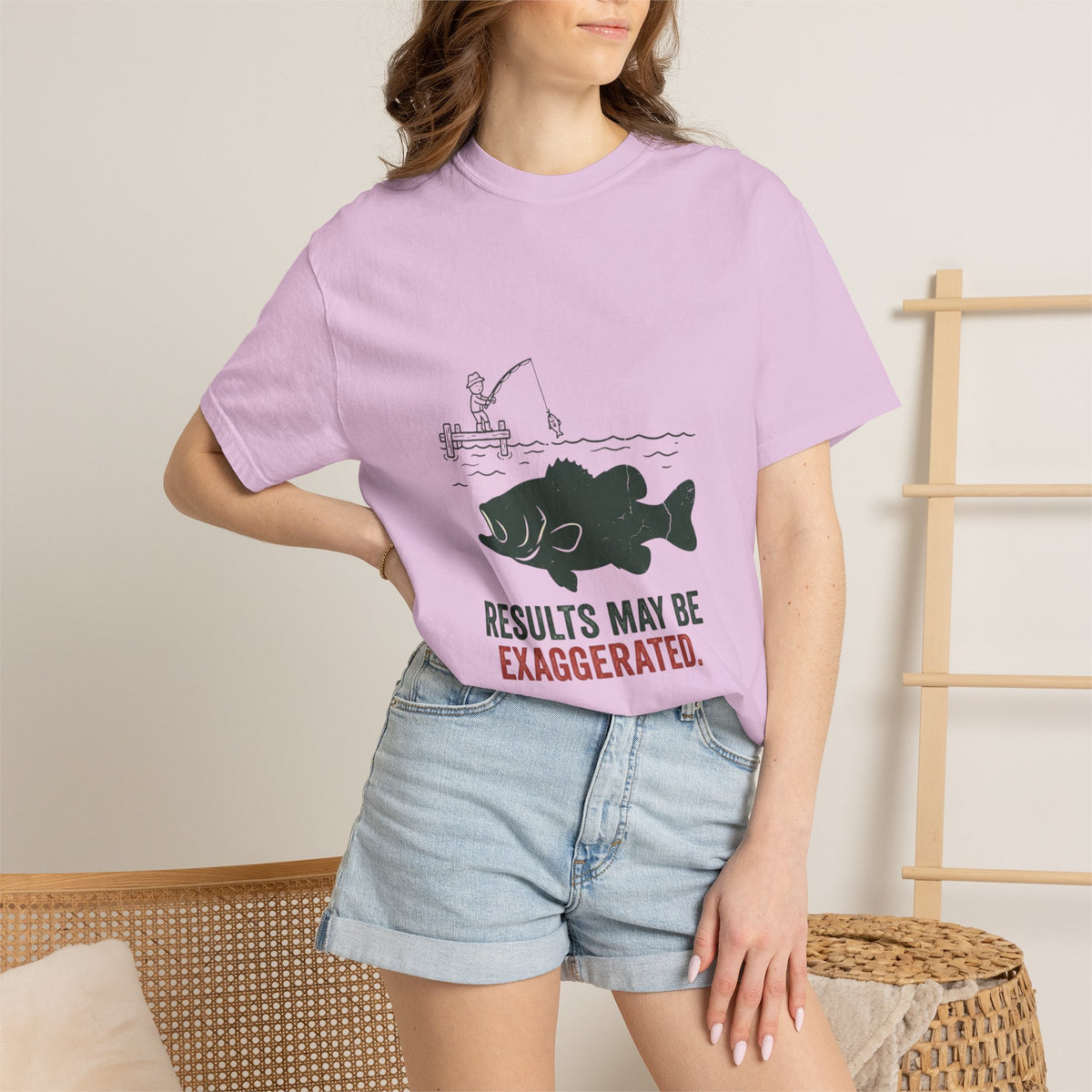Results May Be Exaggerated Funny Fishing T-Shirt