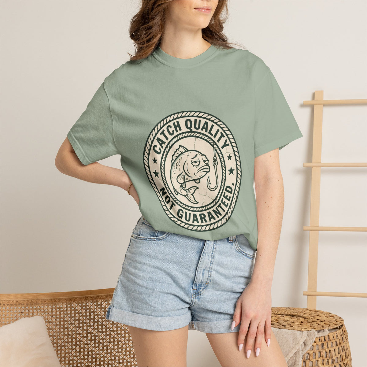 Catch Quality Not Guaranteed Funny Fishing T-Shirt