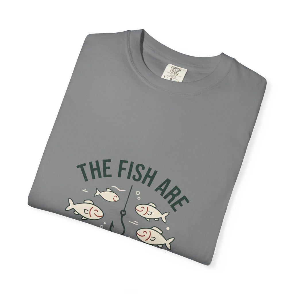 The Fish Are Safe With Me Funny Fishing T-Shirt
