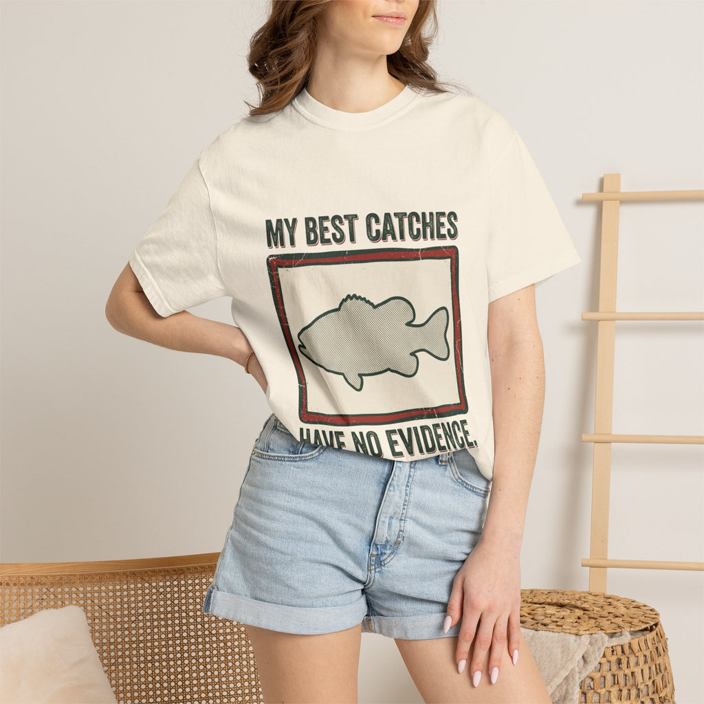 My Best Catches Have No Evidence Funny Fishing T-Shirt