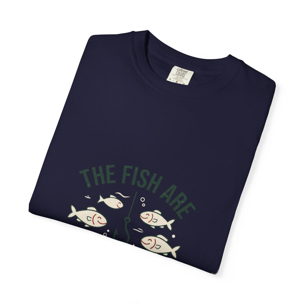 The Fish Are Safe With Me Funny Fishing T-Shirt