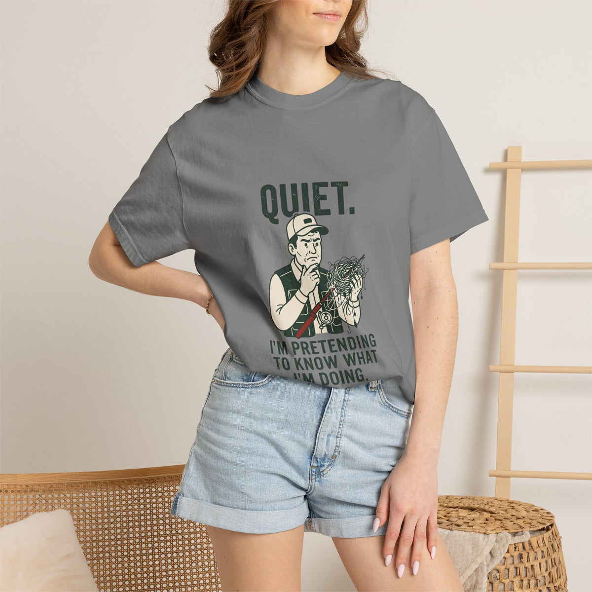 Quiet — I’m Pretending to Know What I’m Doing Fishing T-Shirt