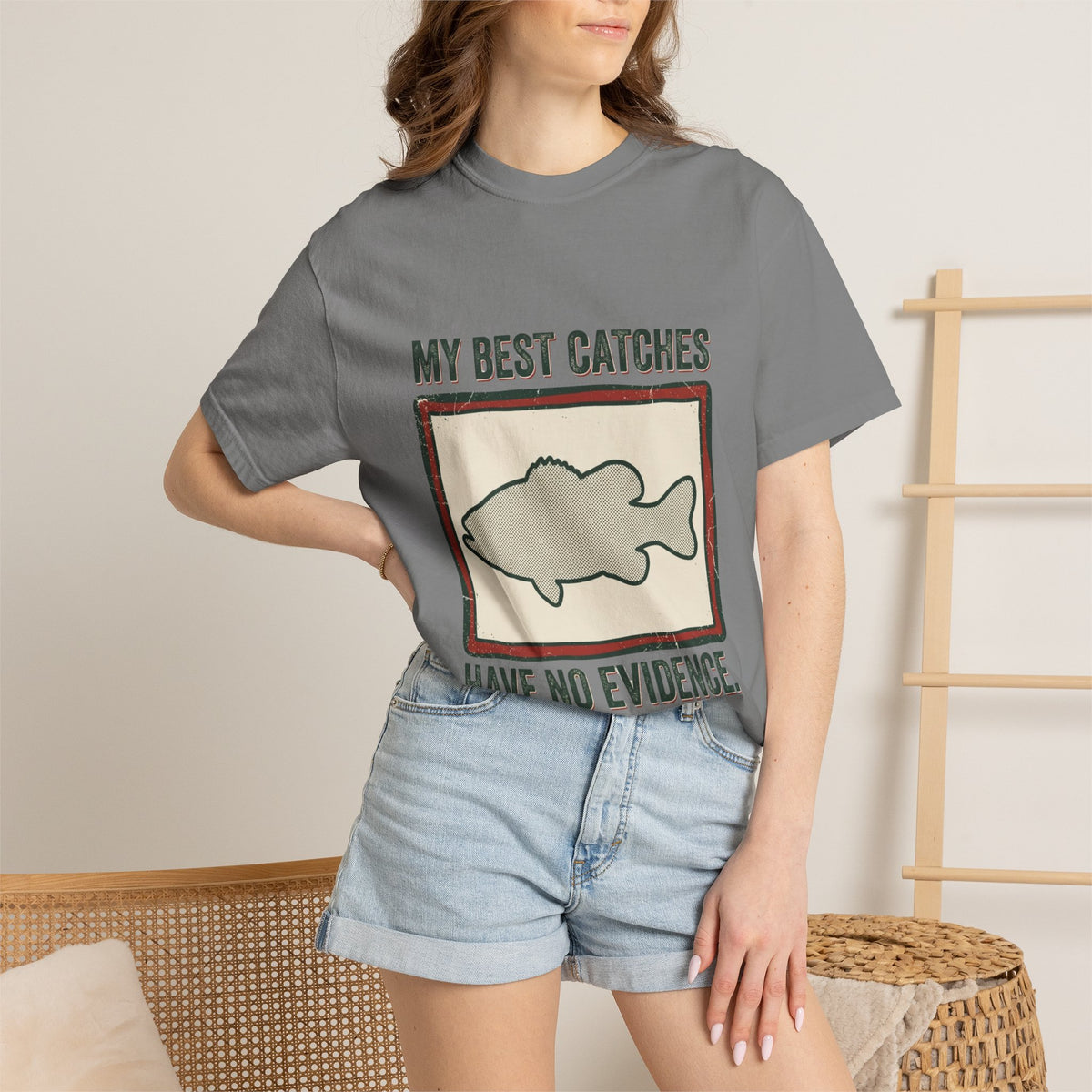 My Best Catches Have No Evidence Funny Fishing T-Shirt