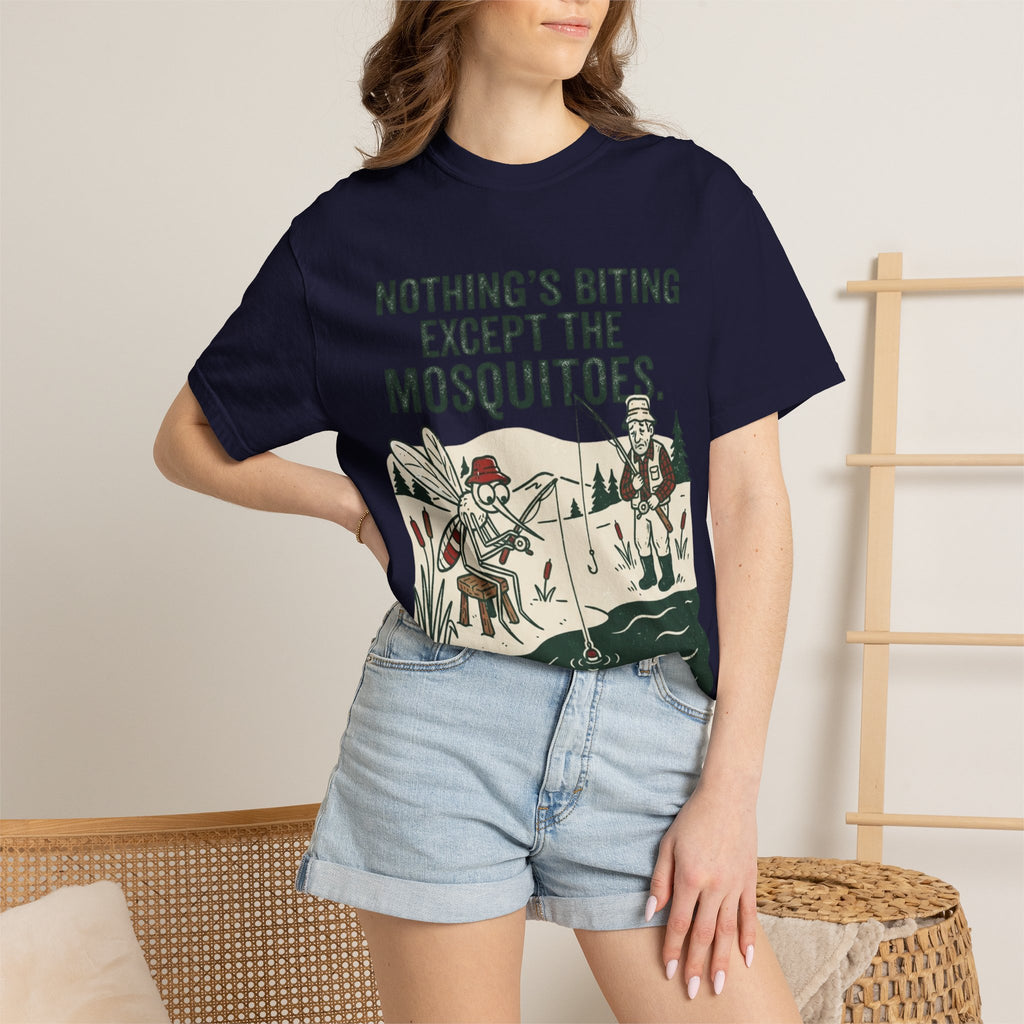 Nothing’s Biting Except the Mosquitoes Funny Fishing T-Shirt