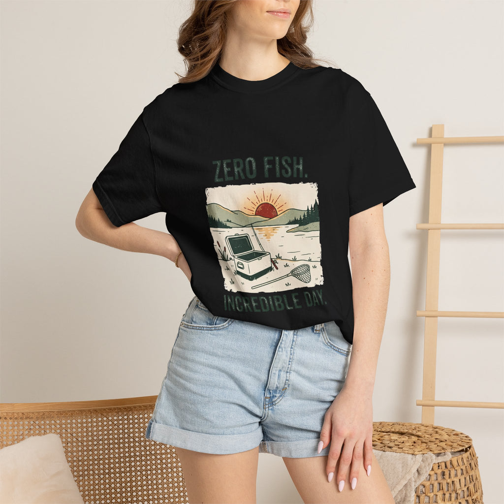 Zero Fish. Incredible Day. Funny Fishing T-Shirt