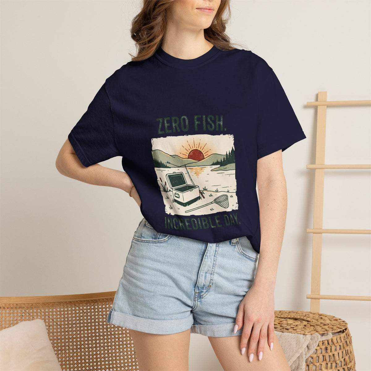 Zero Fish. Incredible Day. Funny Fishing T-Shirt