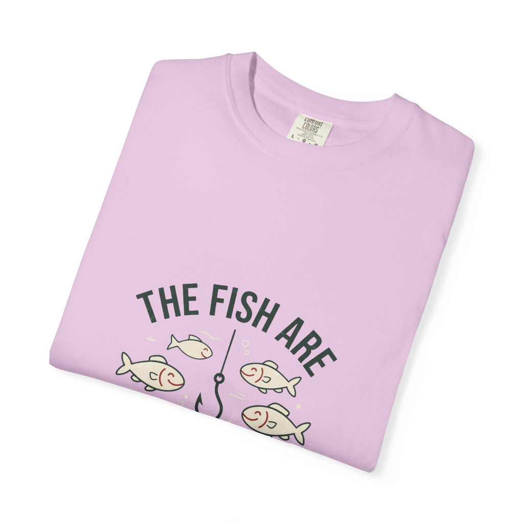 The Fish Are Safe With Me Funny Fishing T-Shirt