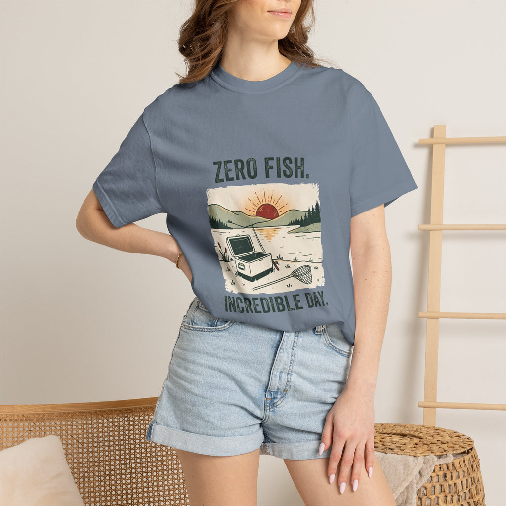 Zero Fish. Incredible Day. Funny Fishing T-Shirt