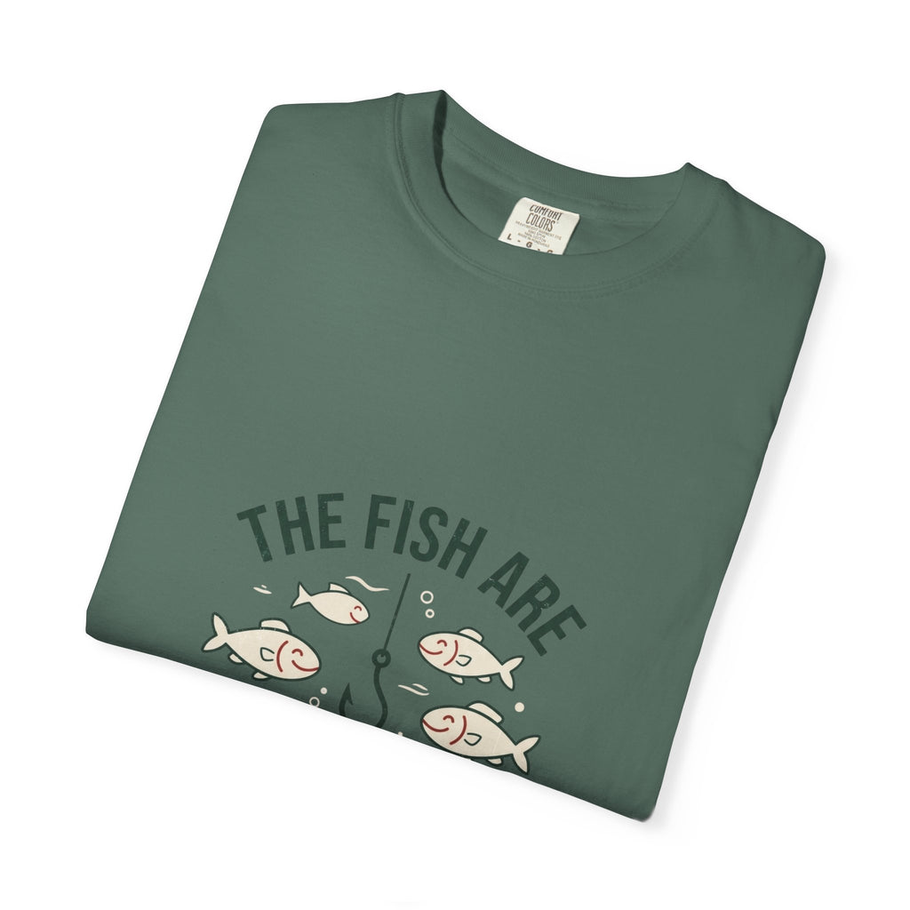 The Fish Are Safe With Me Funny Fishing T-Shirt