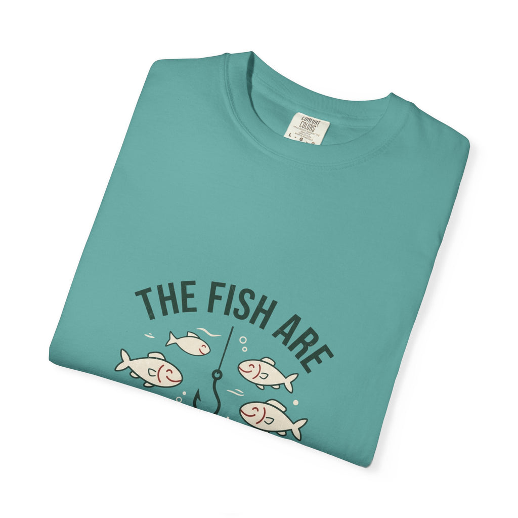 The Fish Are Safe With Me Funny Fishing T-Shirt