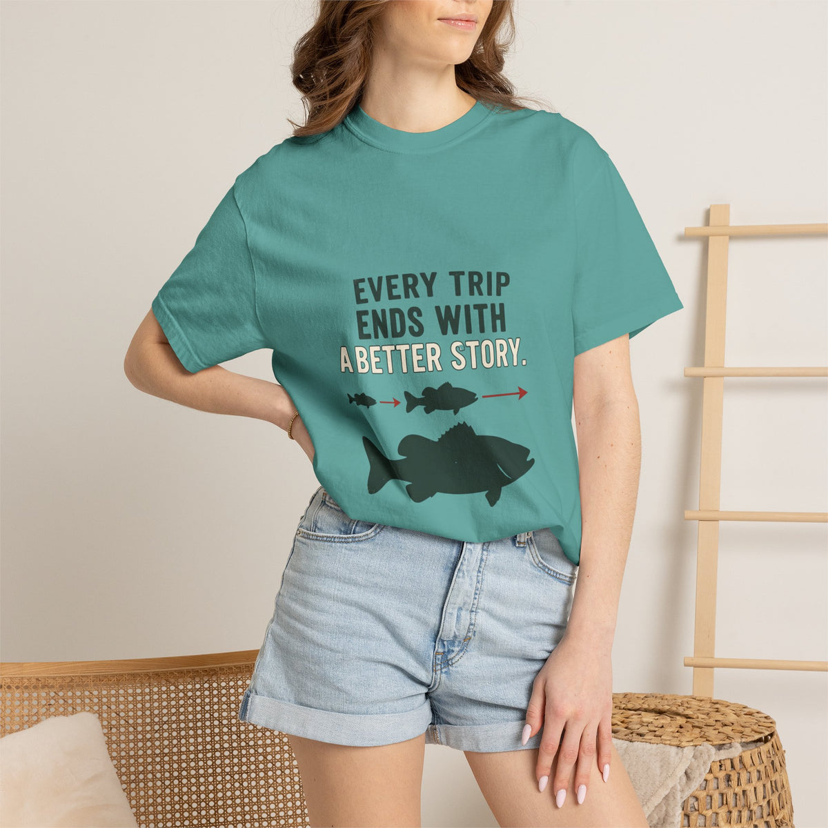 Every Trip Ends With a Better Story Funny Fishing T-Shirt