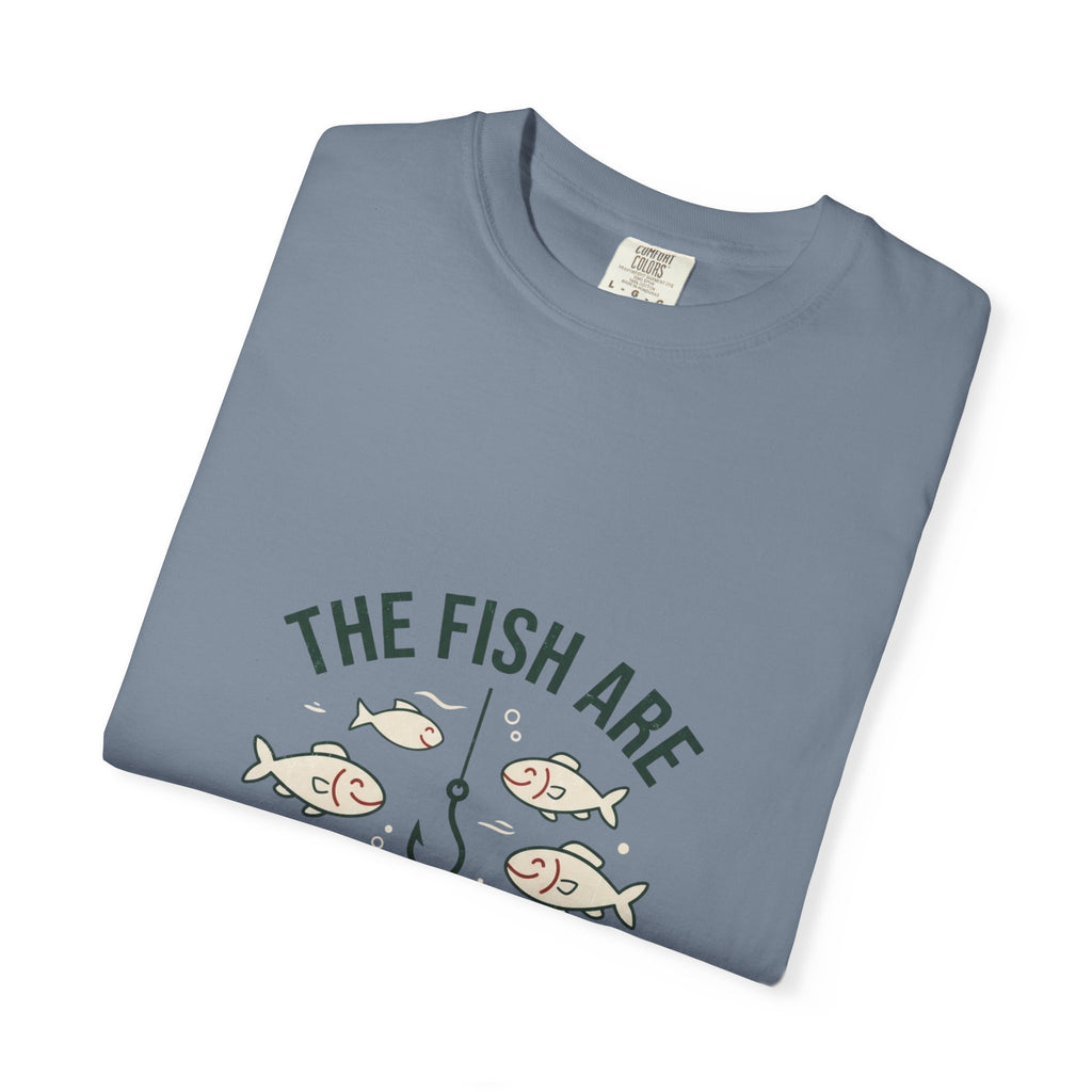 The Fish Are Safe With Me Funny Fishing T-Shirt