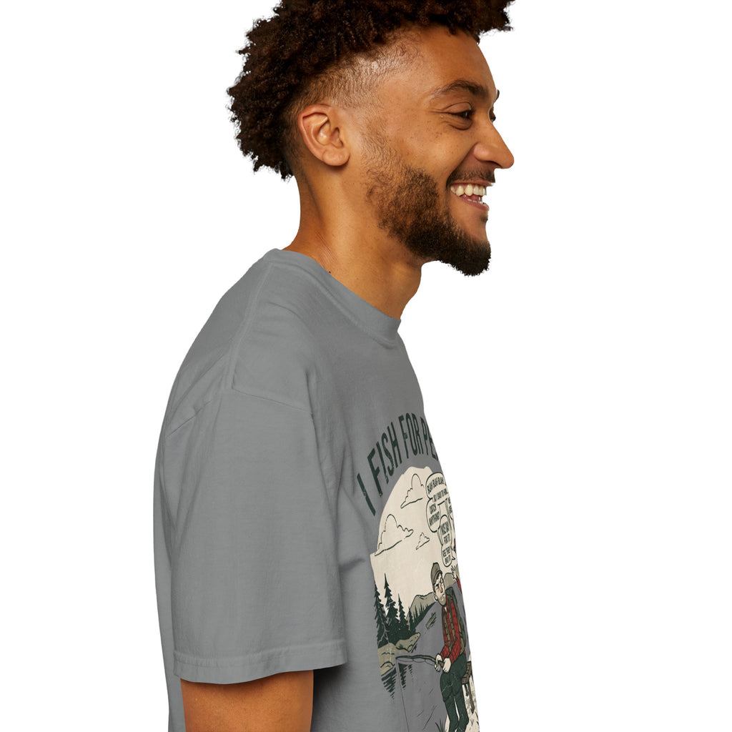 I Fish for Peace. People Keep Finding Me. Funny Fishing T-Shirt