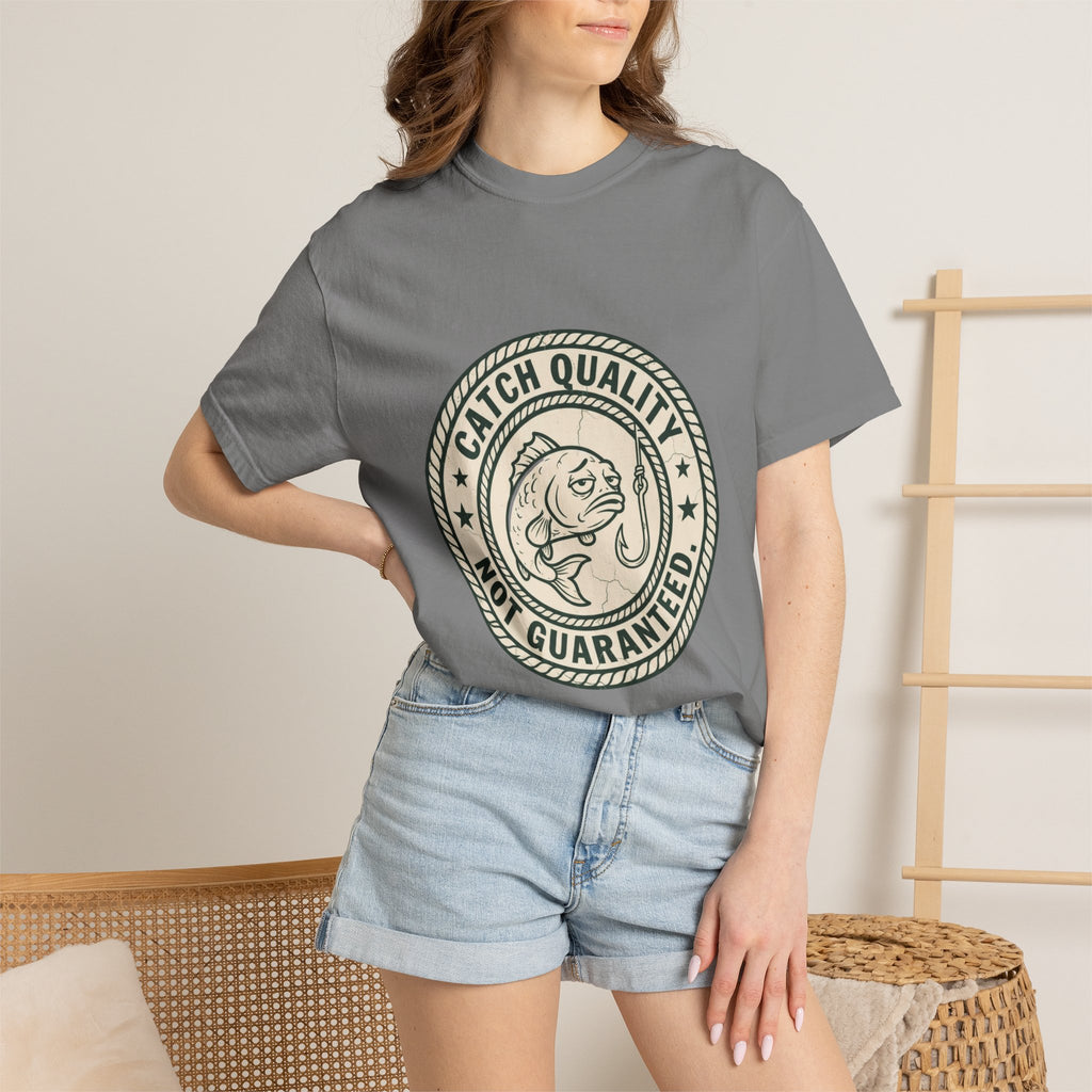 Catch Quality Not Guaranteed Funny Fishing T-Shirt