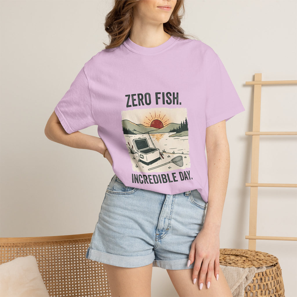 Zero Fish. Incredible Day. Funny Fishing T-Shirt