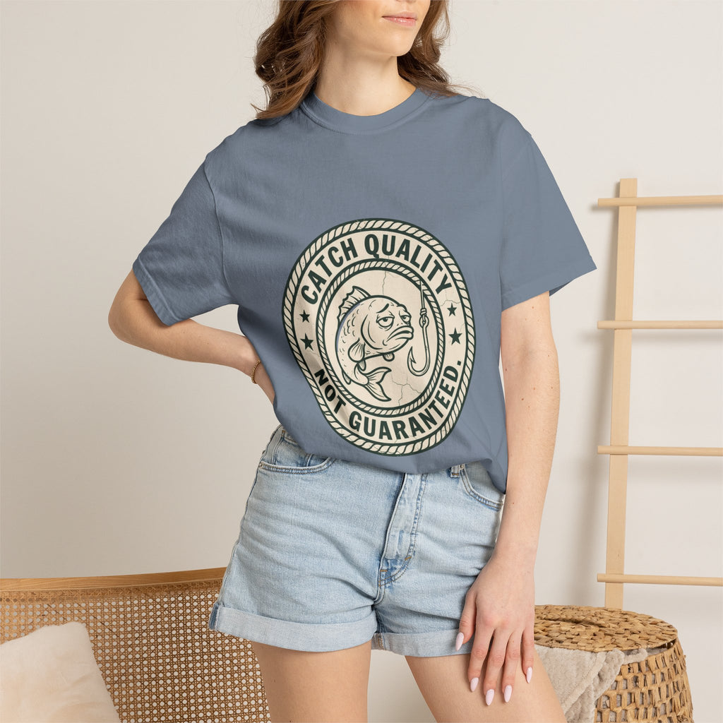 Catch Quality Not Guaranteed Funny Fishing T-Shirt