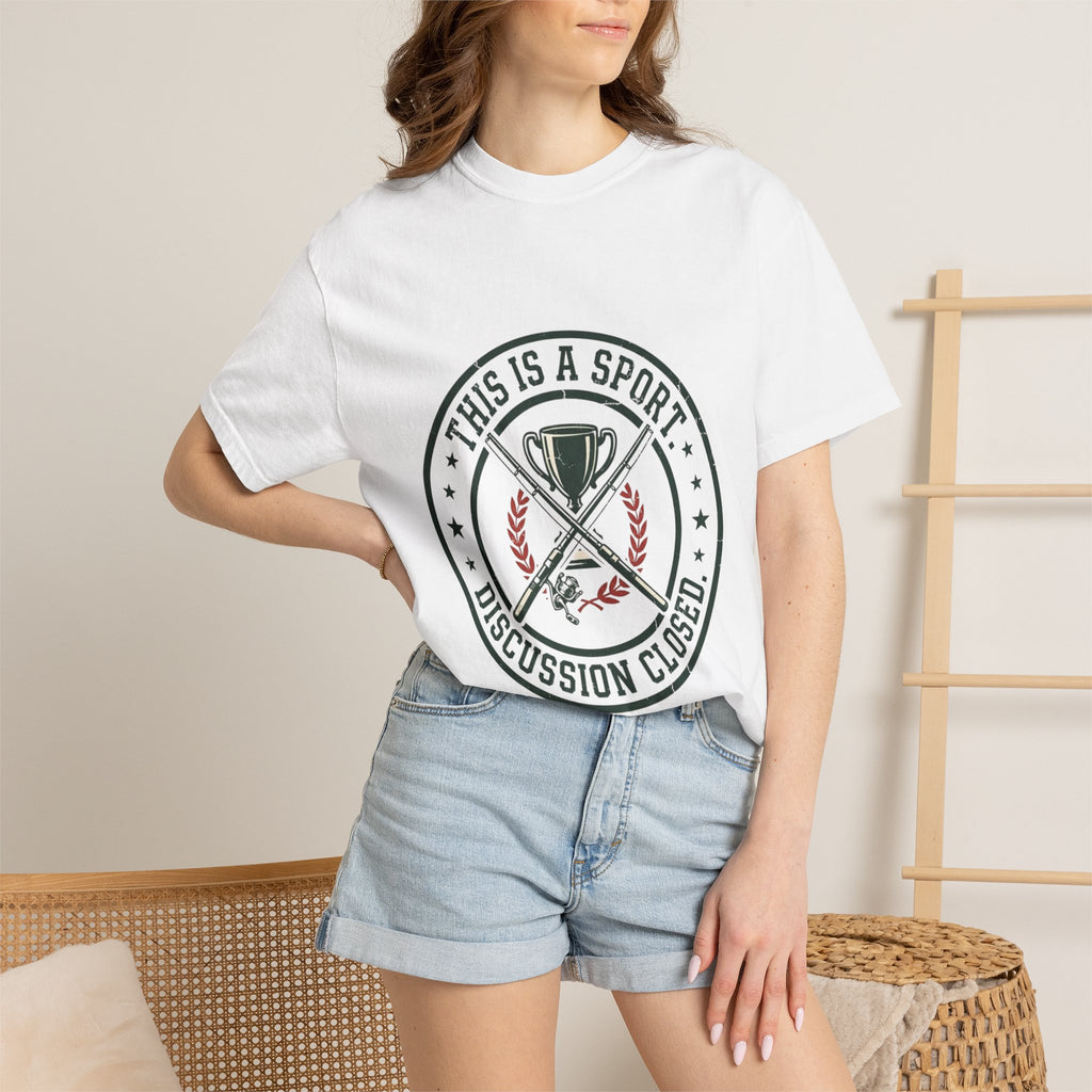 This Is a Sport. Discussion Closed. Funny Fishing T-Shirt