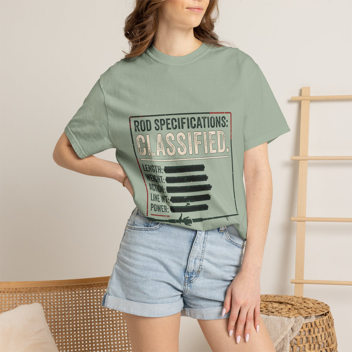 Rod Specifications: Classified Funny Fishing T-Shirt