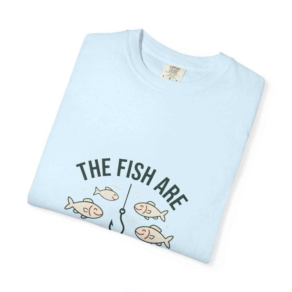 The Fish Are Safe With Me Funny Fishing T-Shirt
