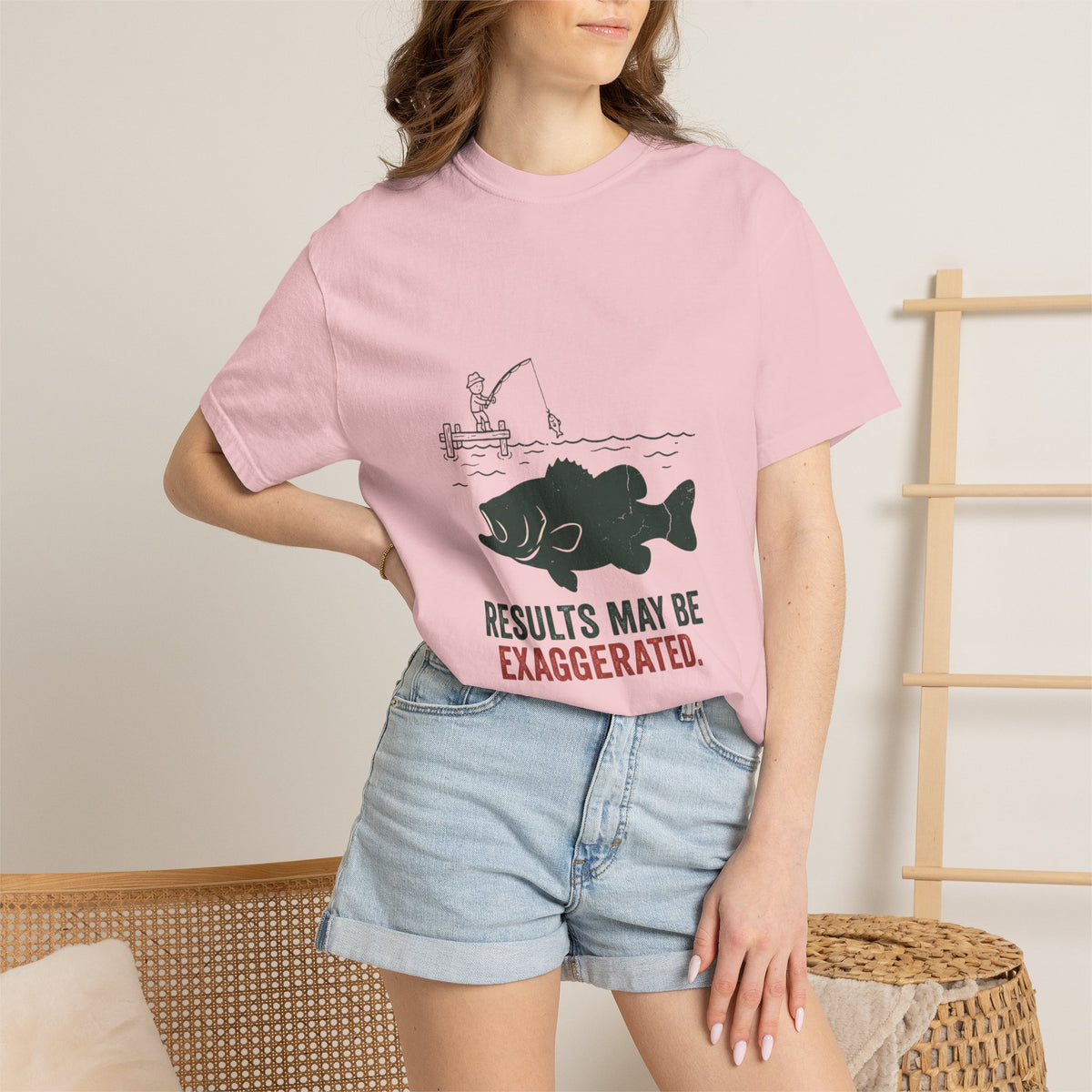 Results May Be Exaggerated Funny Fishing T-Shirt