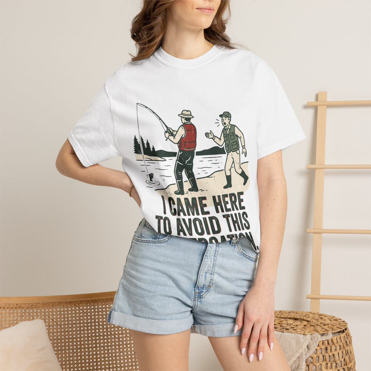 I Came Here to Avoid This Conversation Funny Fishing T-Shirt