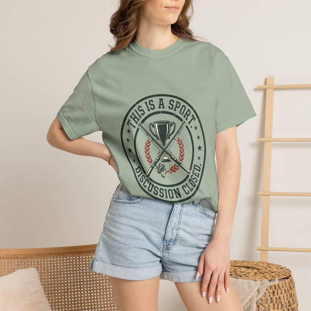 This Is a Sport. Discussion Closed. Funny Fishing T-Shirt