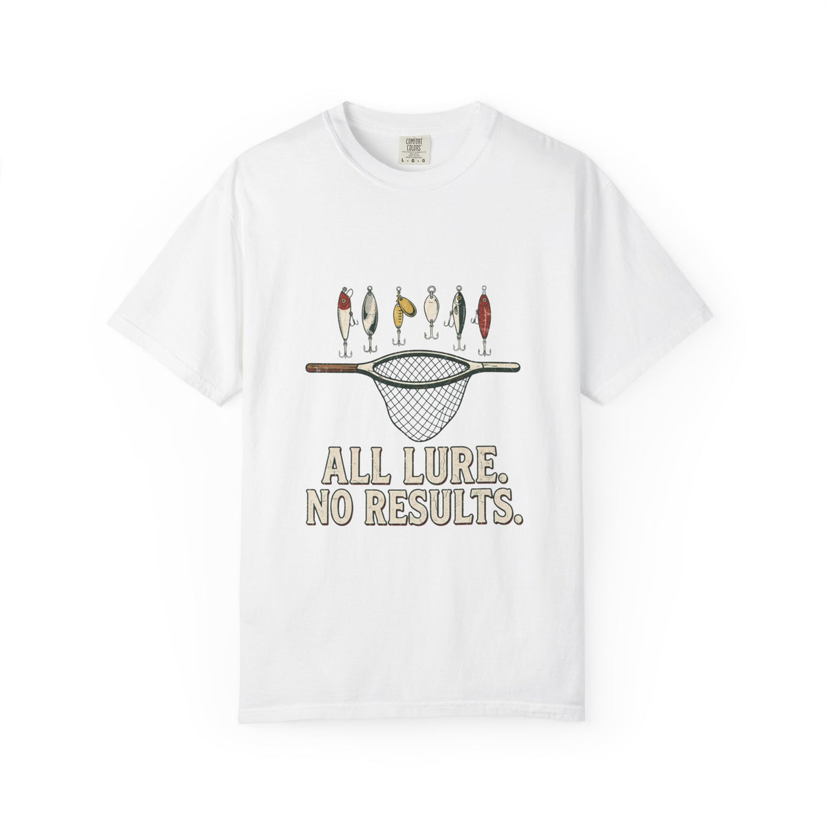 All Lure. No Results. Funny Fishing T-Shirt