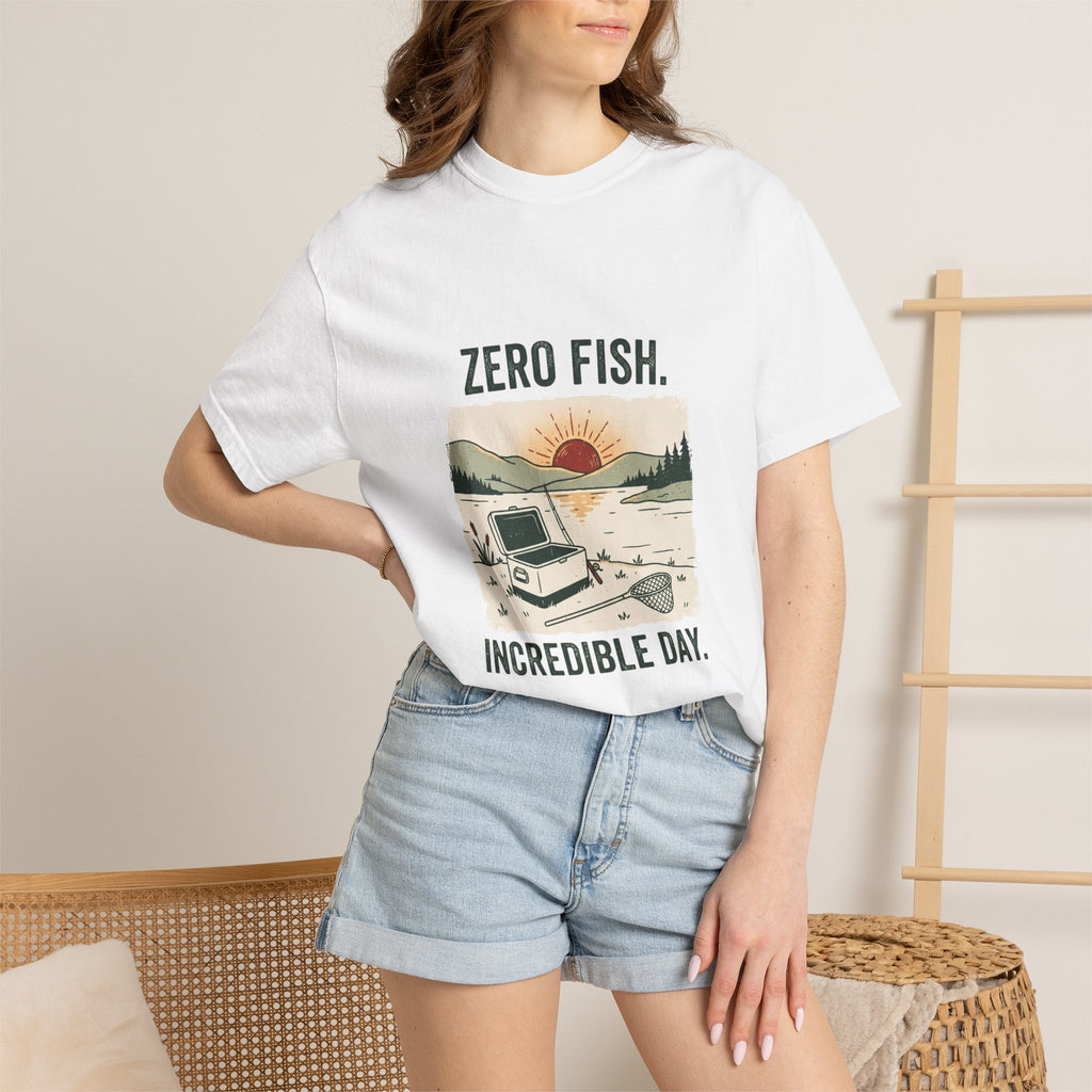 Zero Fish. Incredible Day. Funny Fishing T-Shirt