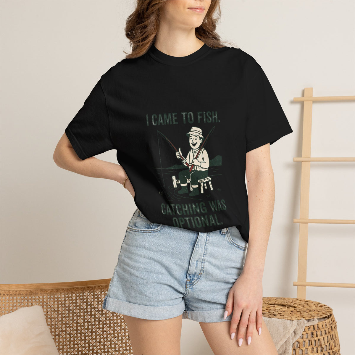 I Came to Fish. Catching Was Optional. Funny Fishing T-Shirt