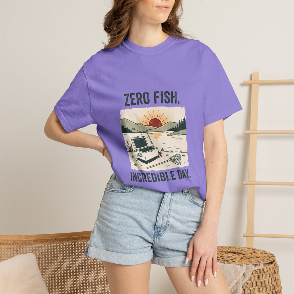 Zero Fish. Incredible Day. Funny Fishing T-Shirt