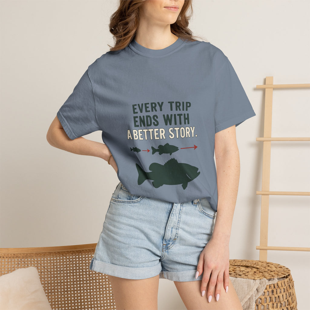 Every Trip Ends With a Better Story Funny Fishing T-Shirt