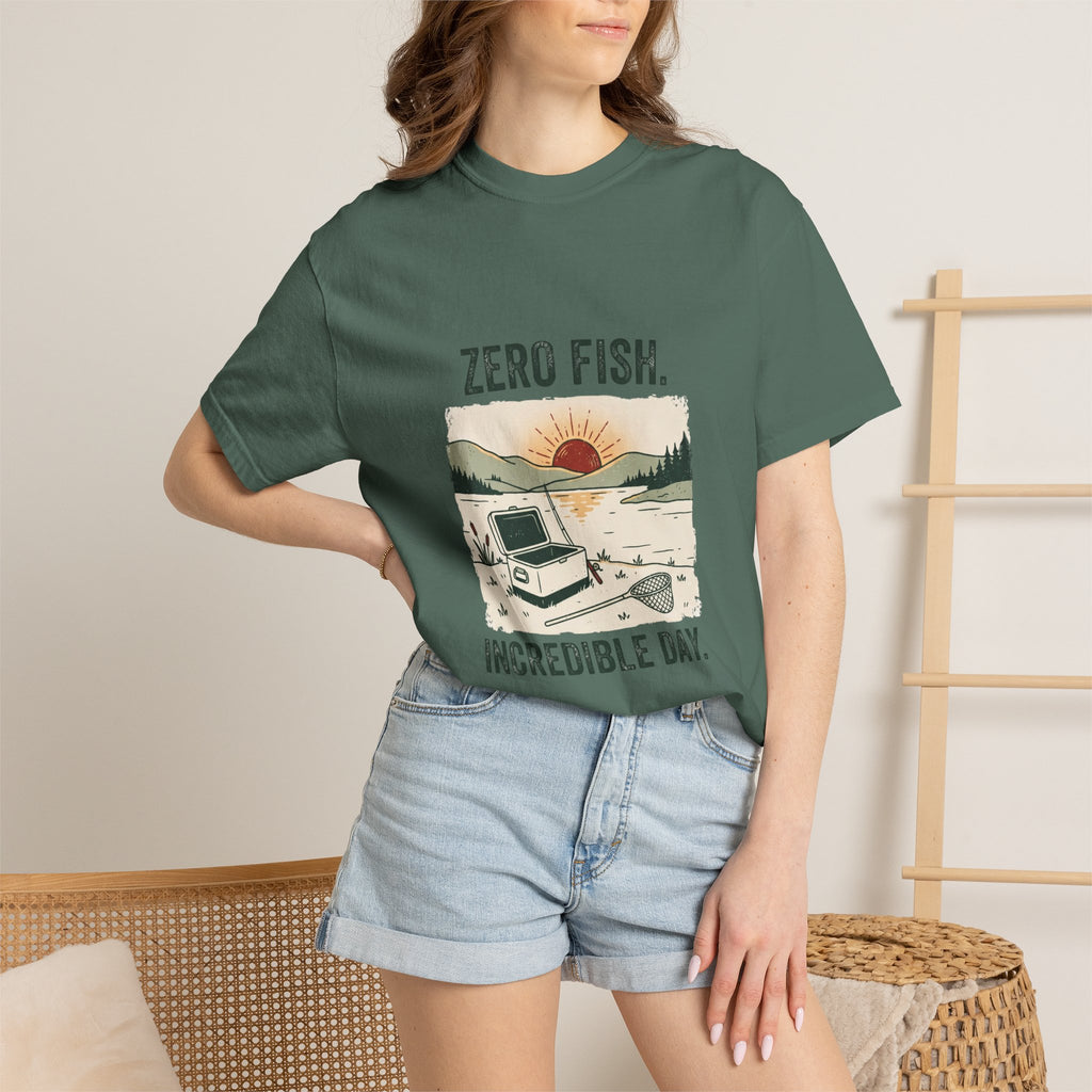 Zero Fish. Incredible Day. Funny Fishing T-Shirt